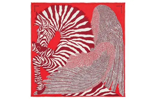 HERMES Silk Scarves Women's Red