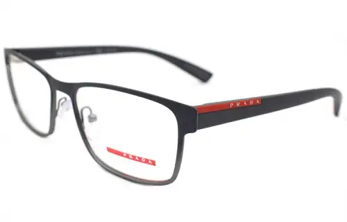 PRADA Rectangular Eyeglass Frames Men's Gradient Dark Gray
