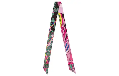 HERMES Scarves Women's Ebony/Fuchsia