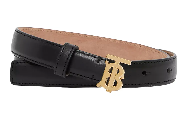 Burberry Women's Tb Monogram Motif Leather Belt