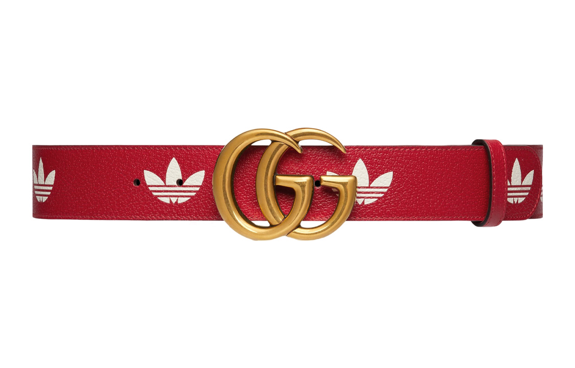 Женский ремень Gucci x adidas Leather Belt (красный)