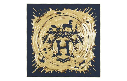 HERMES Scarves Unisex Blue