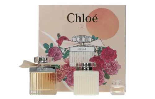 Chloe, perfume, set, small body cream, 75 ml, 100 ml, 5 ml
