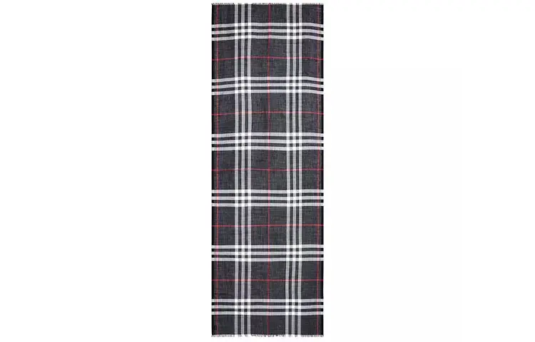 Burberry Lightweight Check Wool Scarf