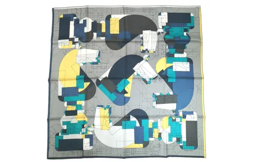 HERMES Carre Scarves Women's Gray