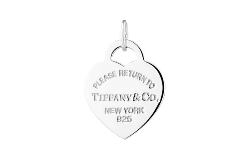 Tiffany Return to Tiffany Collection New York Silver Heart Mark Charm Pendant Silver 925 Silver