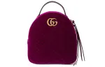 GUCCI Marmont Quilted Velvet Backpack Women's Fuchsia