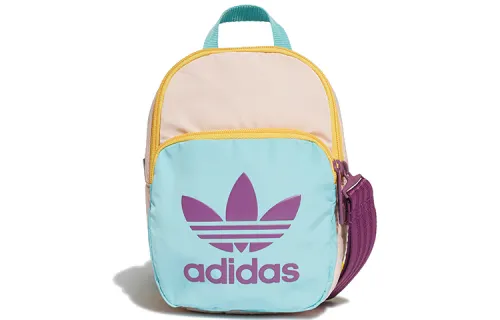 Adidas Originals Color Block Polyester Twill Crossbody Bag Backpack Mini Unisex Multicolor
