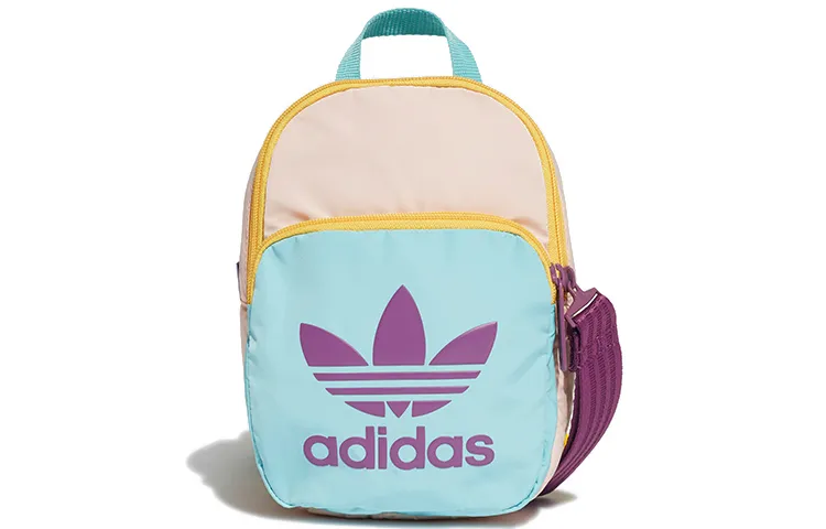 Adidas Originals Color Block Polyester Twill Crossbody Bag Backpack Mini Unisex Multicolor