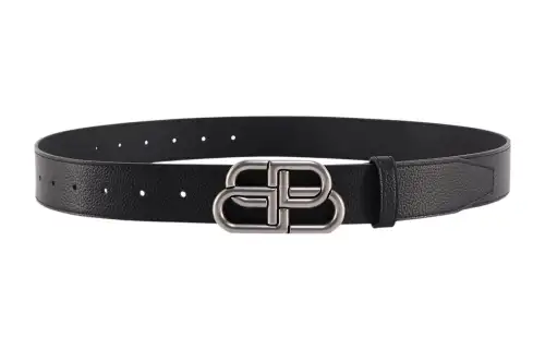 Balenciaga Minimalist Style Leather Belts Men's Width 3.5cm