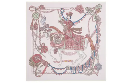 HERMES Scarves Women's Light Pink