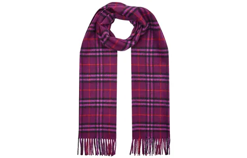 Burberry Knit Scarves Unisex Purple