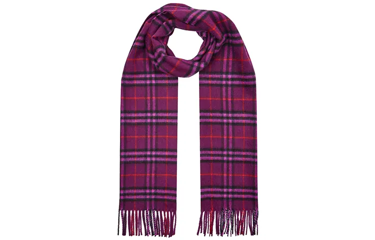 Burberry Knit Scarves Unisex Purple
