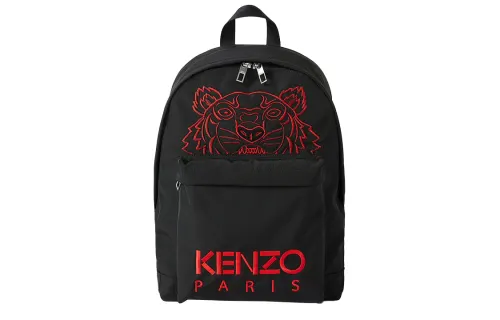 KENZO Classic Tiger Head Polyester With Nylon Backpack Unisex Black
