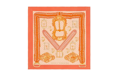 HERMES Scarves Women's Orange