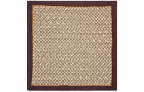 GUCCI Gg Horsebit print Silk Scarf
