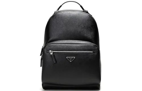 PRADA Leather Backpack Men's Black