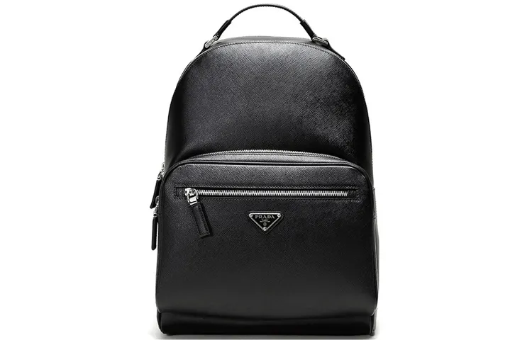 PRADA Leather Backpack Men's Black