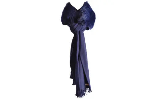 Burberry Knit Scarves Unisex Blue