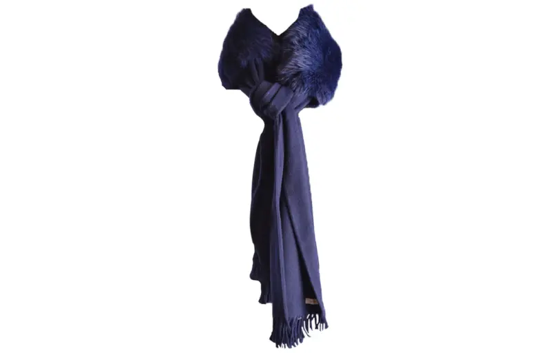 Burberry Knit Scarves Unisex Blue