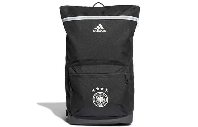 Adidas Recycled Polyester Plain Weave Fabric Sports Backpack Regular Unisex Charcoal Black