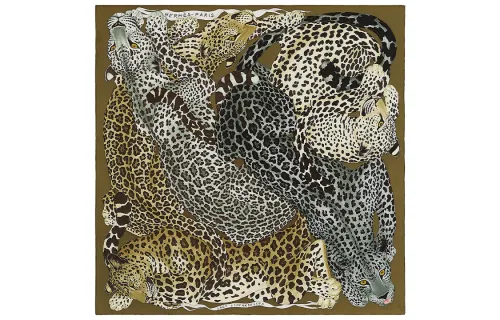 HERMES Twilly Scarves Unisex Brown