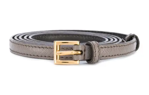 PRADA Leather Belts Women's Gray