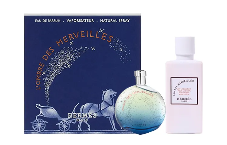Hermes Shadow Orange Starlight Q Edition Perfume EDP 7.5ml + Body Lotion 40ml Set