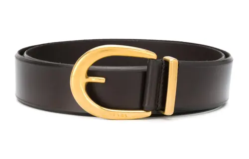 PRADA Logo Engraved Buckle Belt