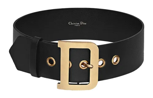 DIOR Cow Leather Belts Women's Black 5.5cm