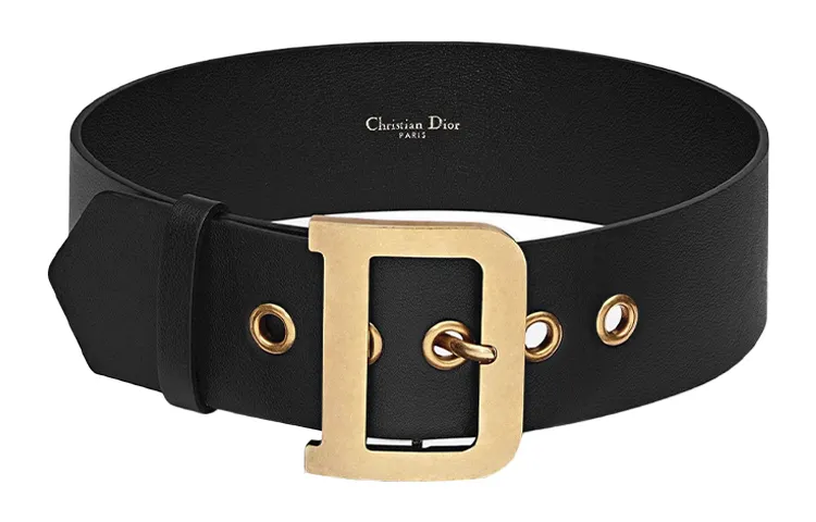 DIOR Cow Leather Belts Women's Black 5.5cm