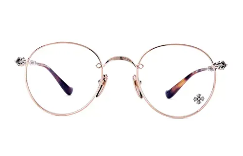 Chrome Hearts Metal Butterfly Eyeglass Frames Unisex Bright Gold