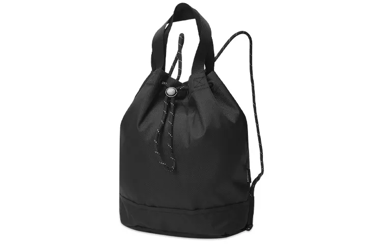 Converse Drawstring Nylon Handbag, Bucket Bag, Backpack Unisex Pure Black