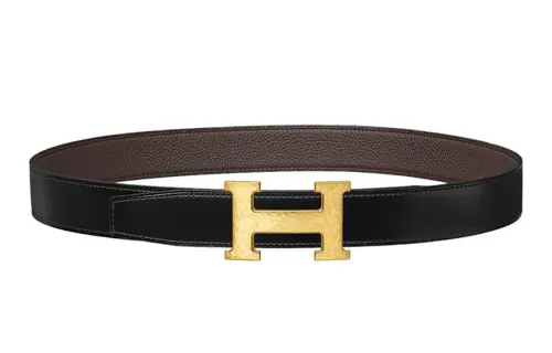 HERMES Togo Calfskin Leather Belts Men's 3.2cm