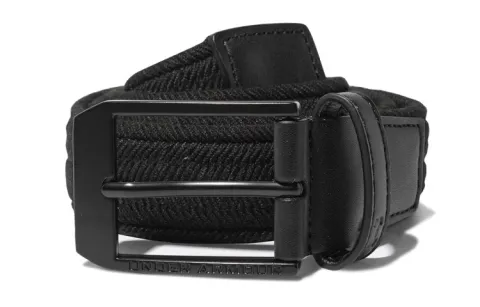 Under Armour Under Armour, Golf Polyester Leather Belts Unisex Black 3.5cm