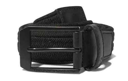 Under Armour Under Armour, Golf Polyester Leather Belts Unisex Black 3.5cm