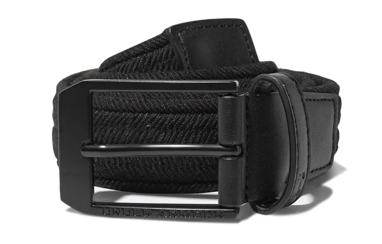 Under Armour Under Armour, Golf Polyester Leather Belts Unisex Black 3.5cm