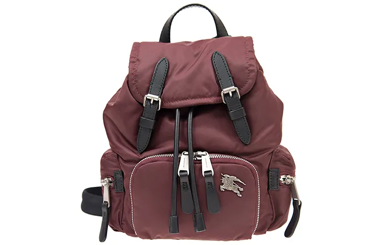 Burberry Canvas Backpack Women's Burgundy