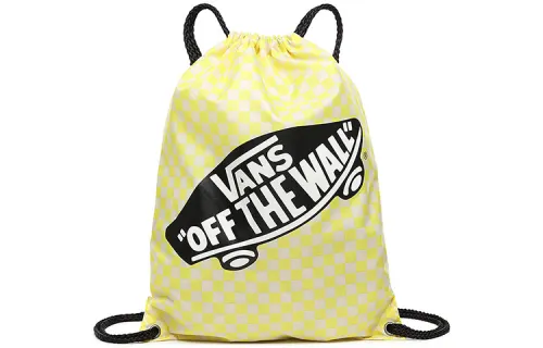 Vans Checkerboard Polyester Drawstring Bag Backpack Regular Unisex Light Yellow