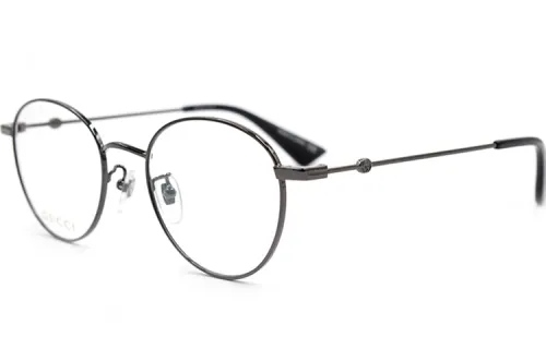 GUCCI Logo Round Prescription Glasses Unisex
