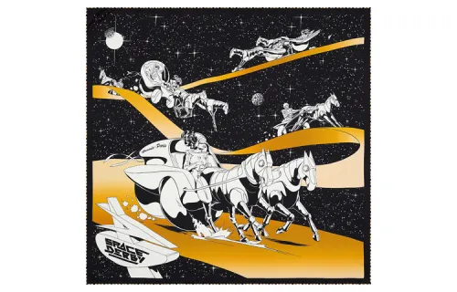 HERMES Scarves Unisex Black Gold