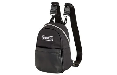 PUMA Artificial Leather Fabric Backpack Mini Unisex Black