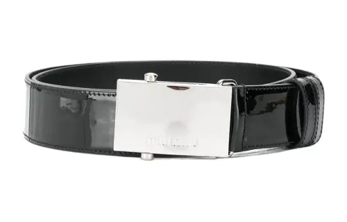 MIU MIU Leather Belts Women's Black