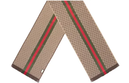 GUCCI Knit Scarves Unisex Brown