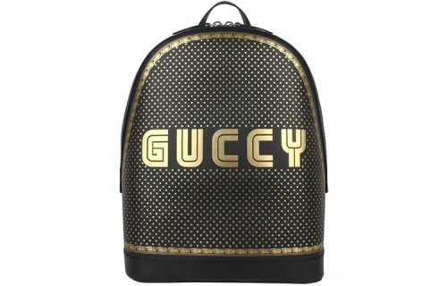 GUCCI Leather Backpack Large Men's Black