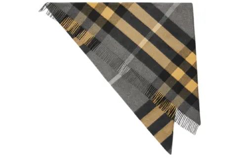 Burberry Cashmere Knit Scarves Unisex Gray