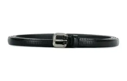 MIU MIU Leather Belts Unisex Black 