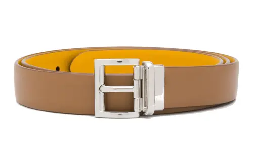 PRADA Leather Belts Unisex Light Brown