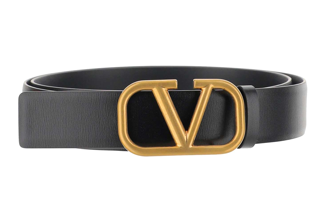 Мужской ремень Valentino VLOGO (черный)