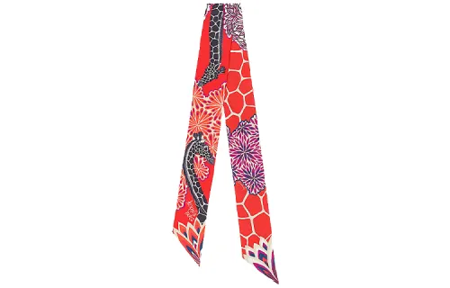 HERMES Silk Scarves Unisex Orange